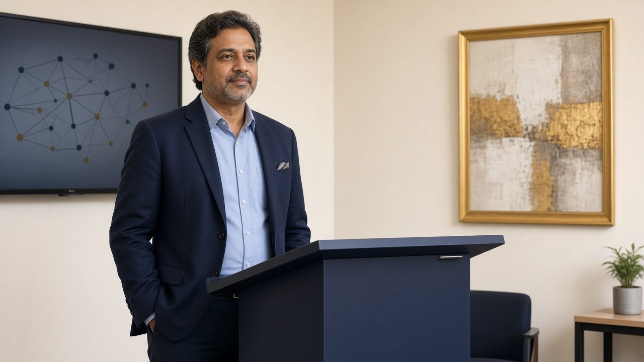 Advisor and educator in a modern seminar setting